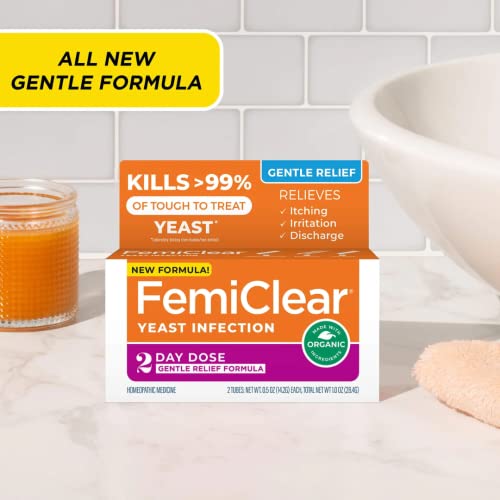 FemiClear Gentle Relief Formula 2 Day Infection Treatment, Gentle Formula for More Sensitive Individuals