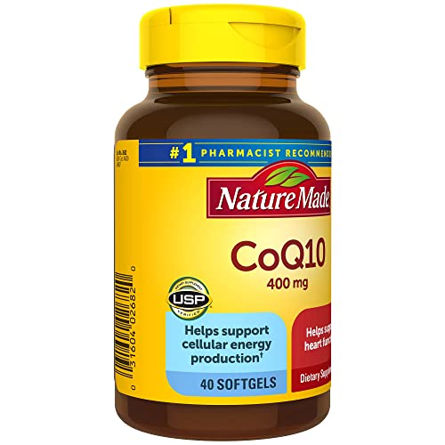 Nature Made CoQ10 400mg, Dietary Supplement for Heart Health Support, 40 Softgels