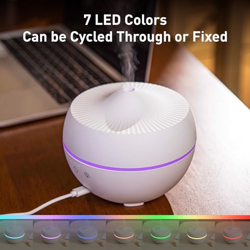 Essential Oil Diffuser, 300ML Quiet Premium Humidifier, Natural Home Fragrance Aroma Diffuser