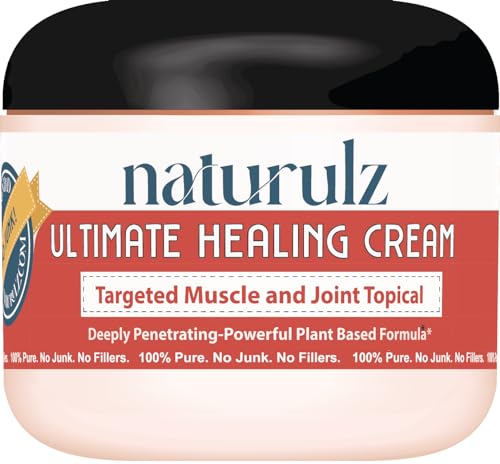 Naturulz Ultimate Healing Cream 4 Ounce Fast-Acting Topical for Backs, Knees, Shoulders, Muscles