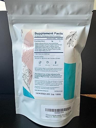 1Balance Living Menopause Support Tea: Cooling Hibiscus Mint, Perimenopause