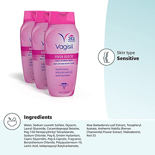 Vagisil Feminine Wash for Intimate Area Hygiene, Odor Block, Gynecologist Tested