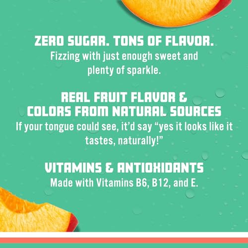 Sparkling Ice, Peach Nectarine Sparkling Water, Zero Sugar Flavored Water, with Vitamins