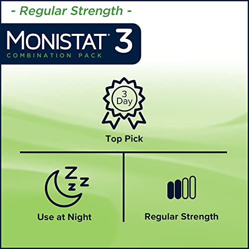 Monistat 3 Day Yeast Infection Treatment for Women, 3 Miconazole Suppository Inserts & External