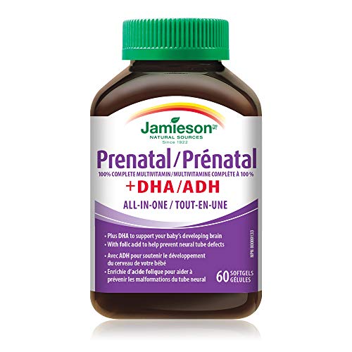 Jamieson PRENATAL Complete Multivitamin with DHA Supplement 60 Softgels