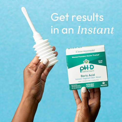 pH-D Feminine Health - Instant Odor Rinse with Boric Acid for Vaginal Odor - Vegan, Paraben-Free