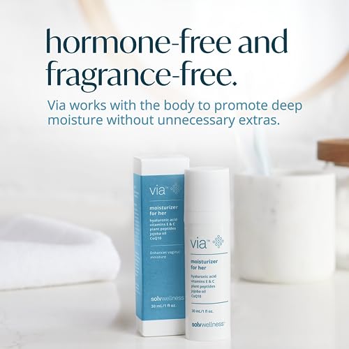 Solv Wellness Via Vaginal Moisturizer Cream for Women, Non-Hormonal, Water-Based, Made