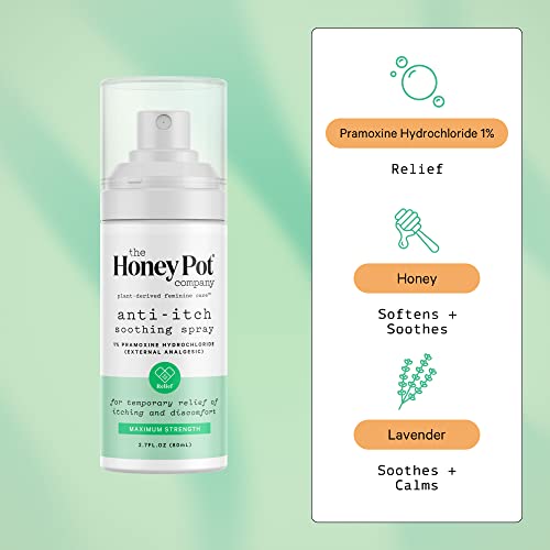 The Honey Pot Company - Feminine Anti-Itch Spray -at Home or On The Go Medicated Spray