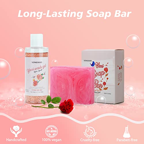 Yoni Wash & Yoni Oil & Yoni Soap for Women Set, 5.29oz Yoni Soap Bar, 2 * 30ml Feminine Oil, 6.7 fl.oz