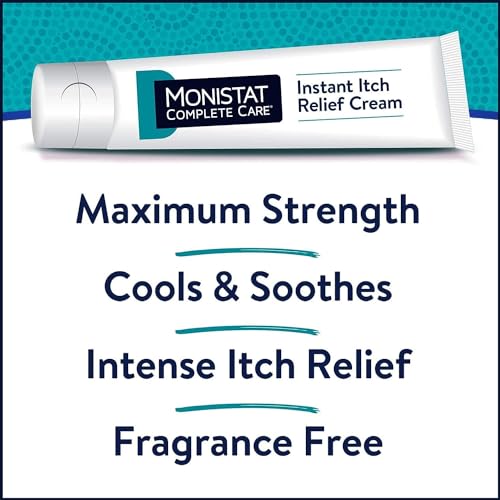 Monistat Care Maximum Strength Instant Itch Relief Cream, 1 Ounce each (Value Pack of 5)
