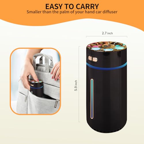 Car Diffuser,Rechargeable car Diffuser air freshener,Humidifier Aromatherapy for car