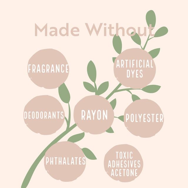 Claene Organic Cotton Panty Liners, Unscented, Thin, Cruelty-Free, Daily, Breathable Organic Panty