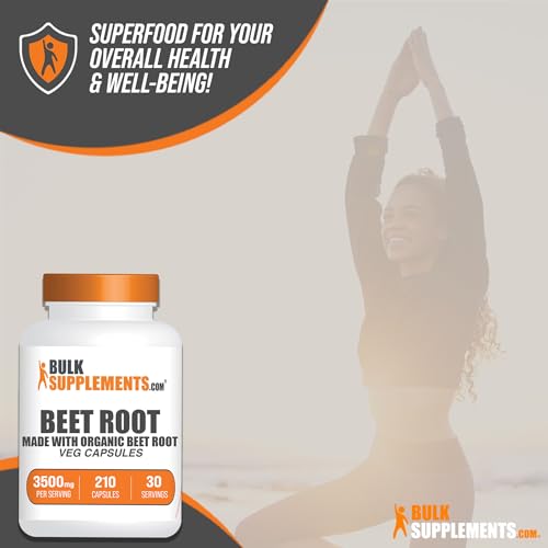 BULKSUPPLEMENTS.COM Beet Root Capsules - Beetroot Supplement, Beet Root Pills