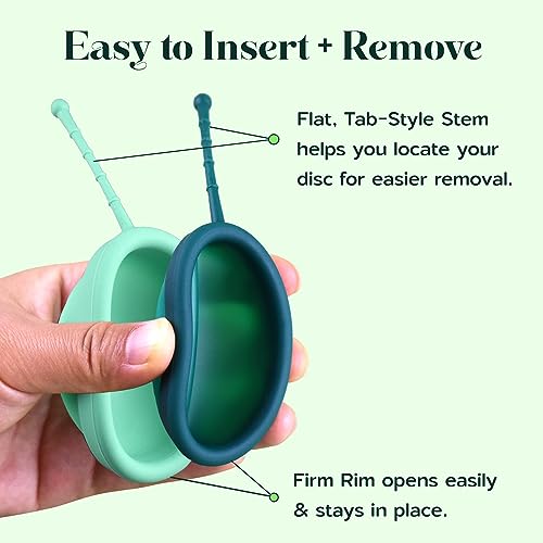 SHORDY Reusable Menstrual Disc Set of 2 (Small & Large), 100% Medical-Grade Silicone, Flexible
