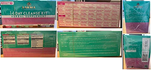 Lakma 14 Day Cleanse Kit Green Tea - 42 Tea Bags
