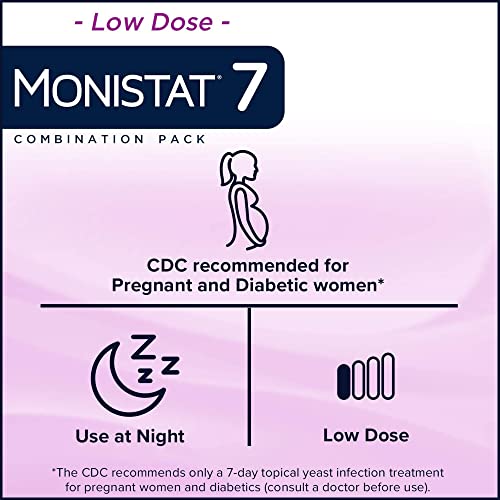 Monistat 7 Day Yeast Infection Treatment for Women, 7 Miconazole Cream Applications with Disposable