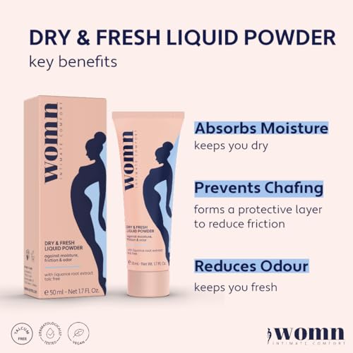 womn Intimate Comfort DRY & FRESH LIQUID POWDER – talc-free liquid body powder against moisture