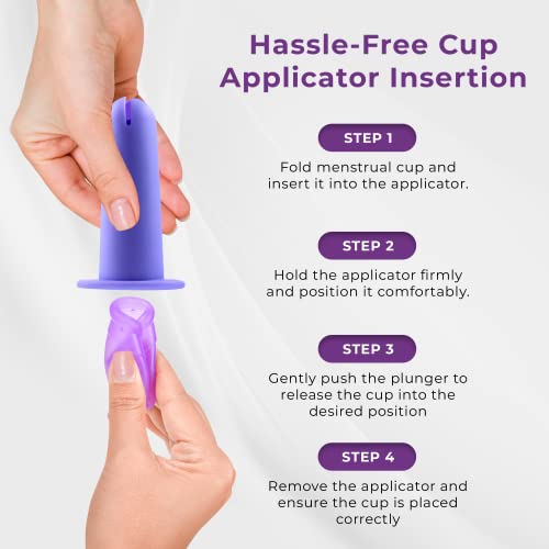 Ecoblossom Complete Menstrual Cup Kit - Small & Large Reusable Period Cups, Silicone Sterilizer
