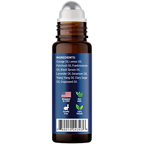 Stress Ease Essential Oil Roll On Blend 10ml - Natural Stress Relief Essential Oils Roll
