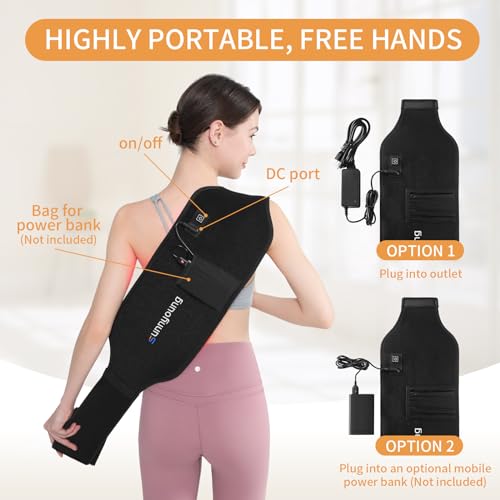 SUNNYOUNG Red Light Therapy Belt, Infrared Light Therapy Wrap Muscle Relaxing Belt with 120 LED Lights