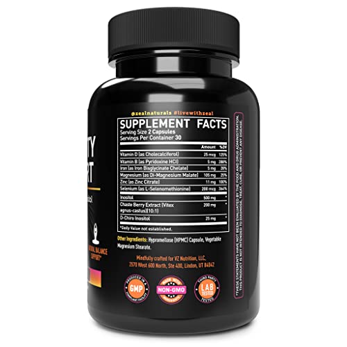 Vela Fertility Support Supplement | + Myo & D-Chiro Inositol + Vitex Berry | Reproductive Support