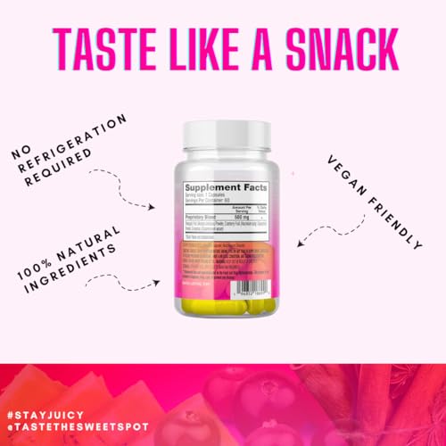 Sweet Spot - Pineapple Extract Vaginal Probiotics to Taste Great - 60 Capsules - Supports Vaginal Health
