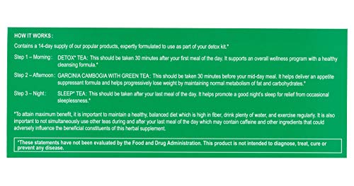 Hyleys Detox Tea 14 Days Kit - 42 Tea Bags - Herbal Supplement - Mother's Mother's Day