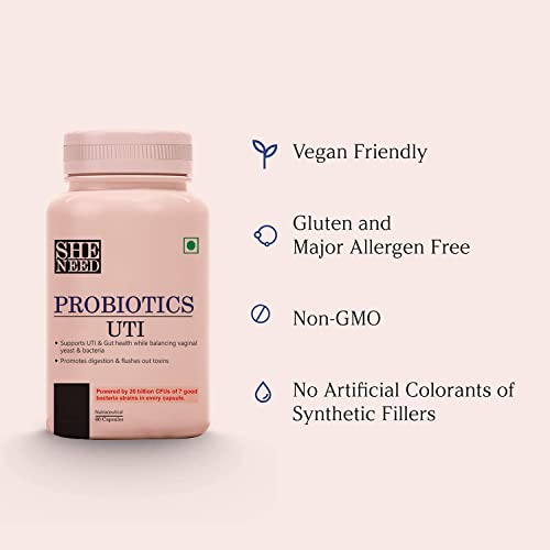 Vishopy, Track UTI PROBIOTICS Supplement for Men Women – 20 Billion CFUs with 7 Strains