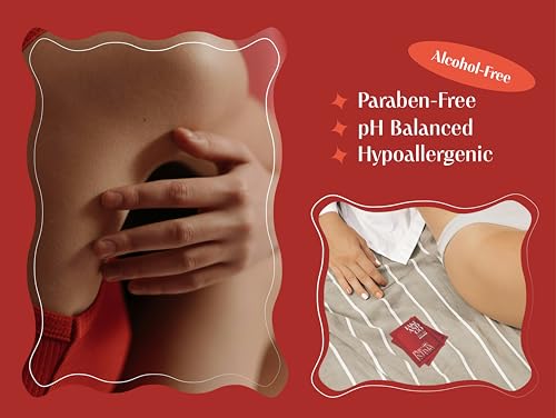 Feminine Wipes - Flushable Wet Wipes - Individually Wrapped 40 Units - pH Balanced- Alcohol-Free