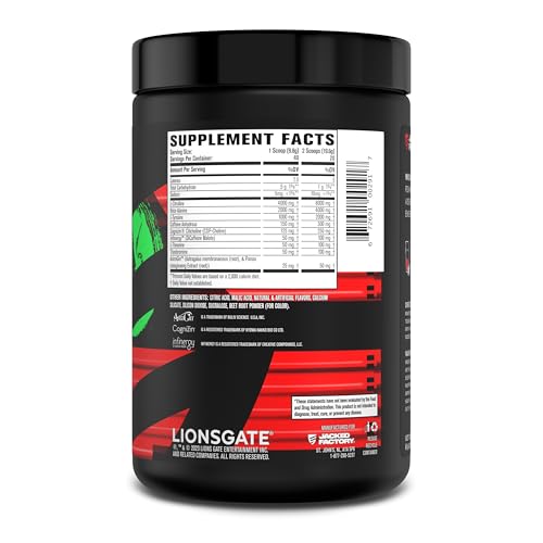 Jacked Factory X John Wick - Wick Mode Pre Workout Powder - Intense Energy, Battle-Rea