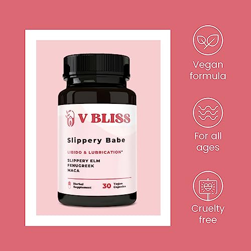 V Bliss Slippery Babe Vaginal Moisturizer Capsules | Relieves Vaginal Dryness with Slippery Elm