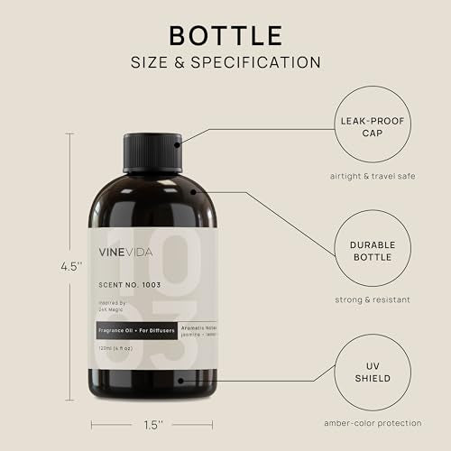 VINEVIDA [4 Fl Oz] Scent NO. 1003 Fragrance Oil for Cold Air Diffusers, Aromatic