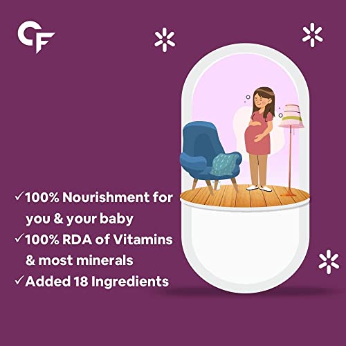 Roti Prenatal Multivitamin for Pregnancy with 300mg DHA & 18 Ingredients - 60 Capsules