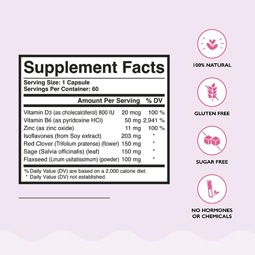 Laura Posada Chill Out - Natural Hot Flash & Night Sweats Relief Formula Menopause Supplements Support