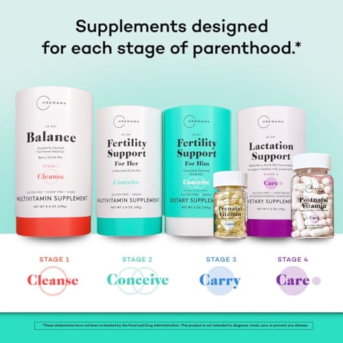 Premama Fertility Support for Her Powder Packets, Multivitamin Supplement