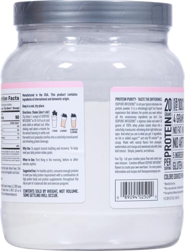 Isopure Protein Powder, Clear Whey Isolate Protein, Post Workout Recovery Drink Mix