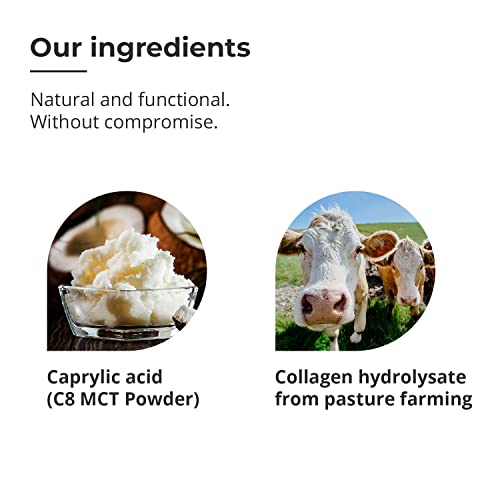 ahead BULLET | C8 MCT Powder with Collagen Powder - Vanilla - 300g - Perfect for Bulletproof Coffee