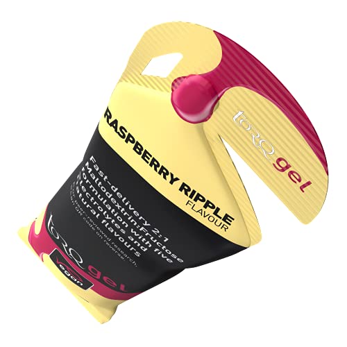 Torq Energy Gel Raspberry Ripple - Sports, Cycling, Running Gels with 30 g Carbohydrates