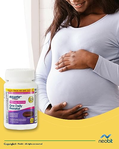 Equate One Daily Prenatal, Value Pack, 60 Softgels, with Omega-3 DHA, Folic Acid, Iron & Folate