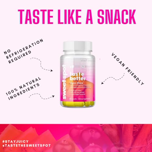 Sweet Spot - Pineapple Extract Vaginal Probiotics to Taste Great - 60 Capsules - Supports Vaginal Health