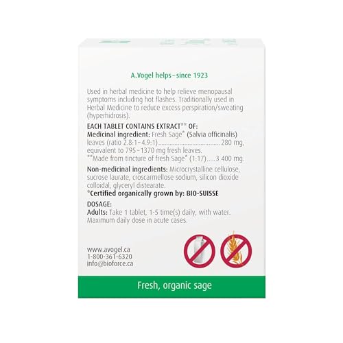 Menopause Feminine (30Tablets) Vogel Sage 1000mg Hot Flashes Vogel- Hot Flashes Brand: Vogel