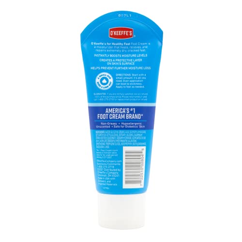 O'Keeffe's for Healthy Feet Foot Cream, Guaranteed Relief for Extremely Dry, Cracked Feet