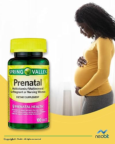 Spring Valley Prenatal Multivitamin/Multimineral, 100 Tablets, Nutritional Support