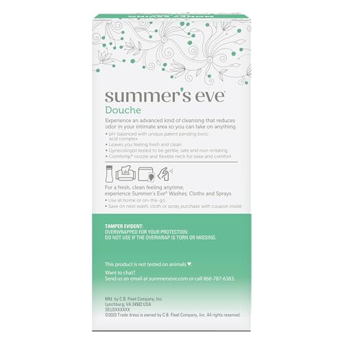 Summer's Eve Feminine Douche, Complete Clean Odor Reduction with Boric Acid Complex, 2 Units