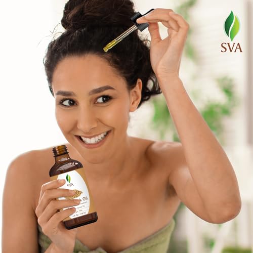 SVA Fenugreek Oil 4oz (118ml) Premium Carrier Oil with Dropper for Hair Care, Hair Oiling, Scalp Massage
