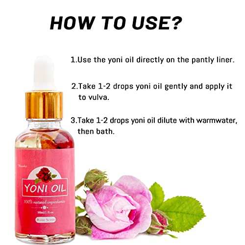 2 Packs Yoni Oil for Women, All Natural Feminine Oil Intimate Deodorant for Women, Ph Balanced