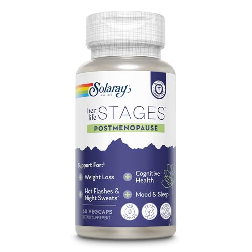 Solaray Postmenopause her Life Stages - Post Menopause Supplements for Women with Resveratrol