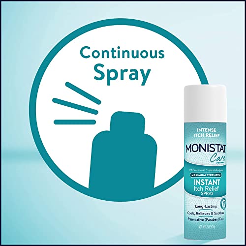 Monistat Instant Itch Relief Spray for Women, Maximum Strength Feminine Itch Care, 2 oz