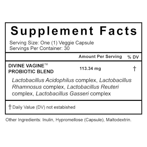 Flower Power 'Divine Vagine' Blend - 30 ct for Balance Urinary Tract Infection, V Health Support for Women