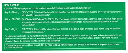 Hyleys Detox Tea for Cleanse and Weight Loss - 28 Day Kit - 84 Tea Bags (9 Pack)
